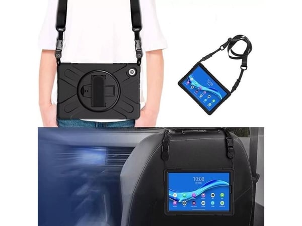 Tablettdeksel Strado Armor med rem og håndtak til Lenovo Tab M10 TB-X306X/X306F (svart) universell