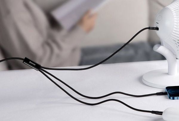 USB-kaapeli Baseus USB-C - USB-C + microUSB + Lightning 1,5 m vihreä (1573-74475_20220301153445)