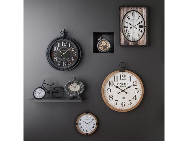 Atmosphera Musta vintage pöytä kello polkupyörän muotoisena