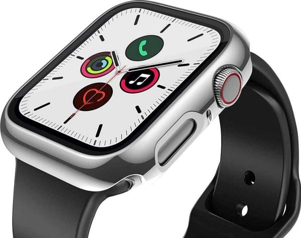 Alogy 2-i-1-deksel med glassoverlegg for Apple Watch 4/5/6/SE 40 mm