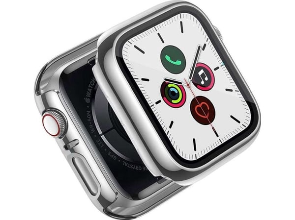 Alogy 2-i-1-deksel med glassoverlegg for Apple Watch 4/5/6/SE 40 mm