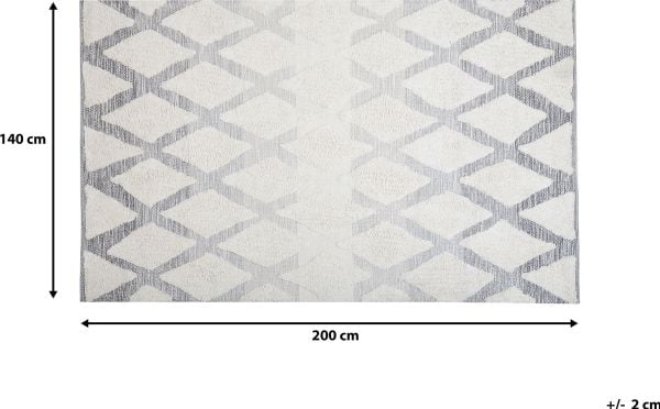 Shumee shaggy teppe 140 x 200 cm beige-grå PENDIK