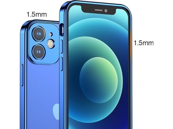 Joyroom New Beauty Series ultras tunt skal med förgylld/elektropläterad ram för iPhone 12 Pro guld (JR-BP743)