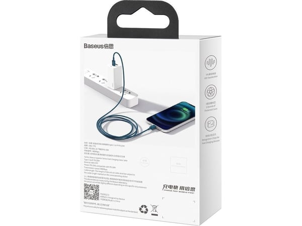 Baseus USB cable USB-C cable for Lightning Baseus Superior Series, 20W, PD, 2m (blue)