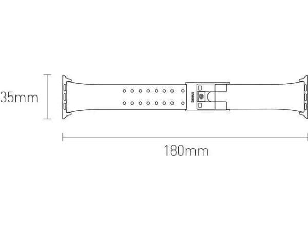 Baseus Baseus Slip-Thru Strap Band Armbånd for Apple Watch 3/4/5/6/SE 38mm/40mm Svart (LBWSE-01)