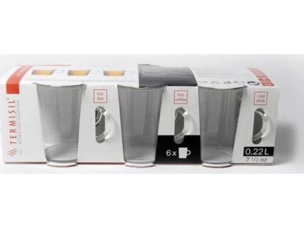 Termisil Komplet szklanki żaroodporne Termisil 220 ml 6 szt