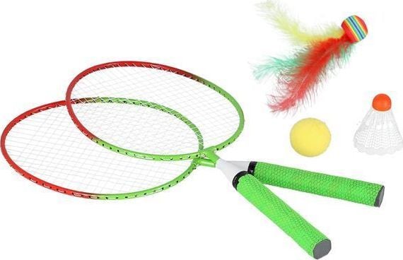 Nils Extreme NRZ051 stål/badmintonsæt junior: 2 racketer + fjærballer + småballer