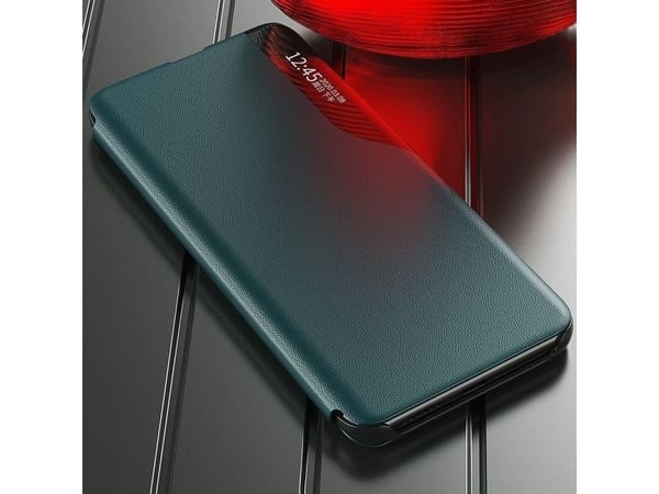 Eco Leather View Case elegant flipdeksel med stativ Xiaomi Redmi K40 Pro+ / K40 Pro / K40 / Poco F3 - rød