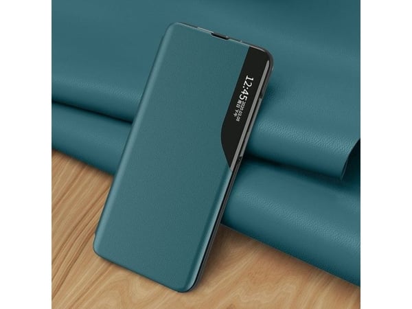 Eco Leather View Case elegant flipdeksel med stativ Xiaomi Redmi K40 Pro+ / K40 Pro / K40 / Poco F3 - rød