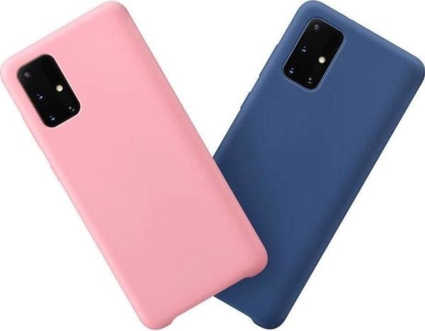Silicone Case mykt fleksibelt gummideksel til Samsung Galaxy S21 Ultra 5G - mørk blå