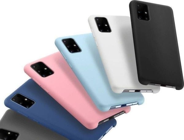 Silicone-deksel mykt fleksibelt gummibelagt til Samsung Galaxy A72 4G - svart