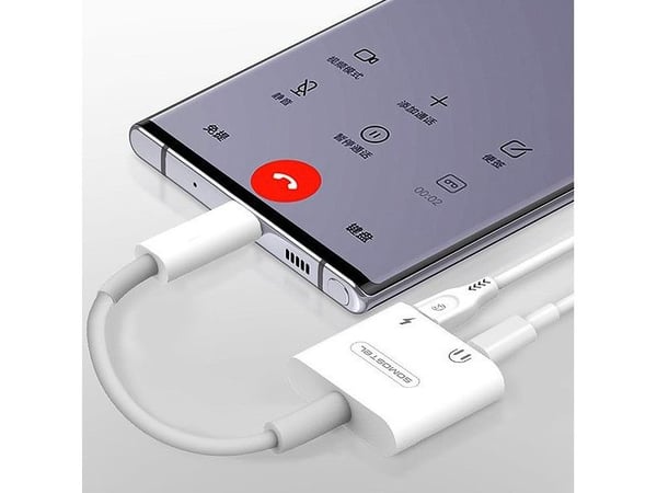 Somostel USB-sovitin SMS-BZ06 USB-C - 3,5 mm liitin + USB-C Valkoinen (28857)