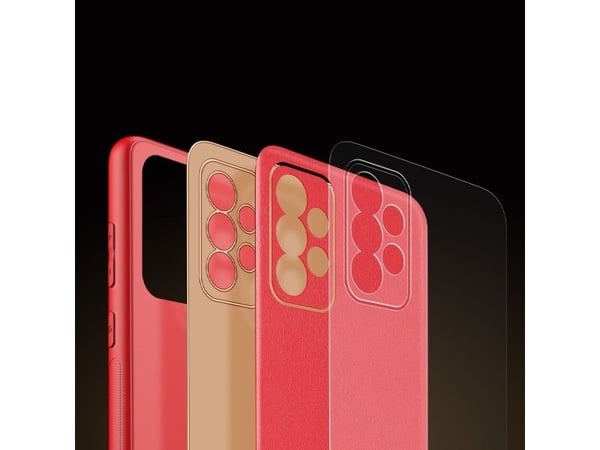 Dux Ducis Yolo elegant etui i myk TPU og PU-lær til Samsung Galaxy A72 4G rød