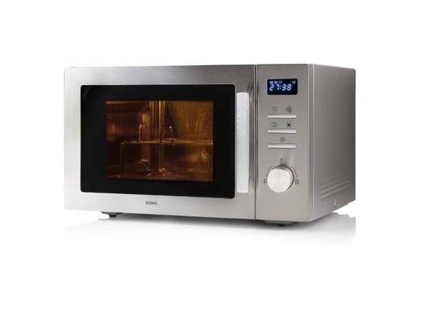 Domo DO2334CG, Bänkdiskmaskin, Kombinationsmikrovågsugn, 34 l, 1000 W, Rotations-, Rostfritt stål