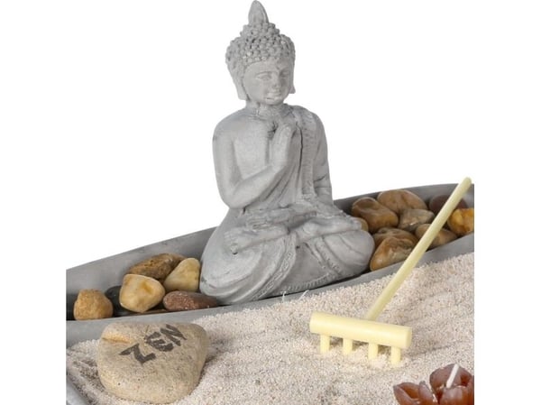 Atmosphera Zen Garden med Buddha-figur 23x23 cm