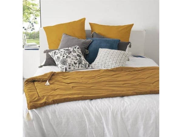 Atmosphera Velour Sengeteppe 80 x 180 cm Gul