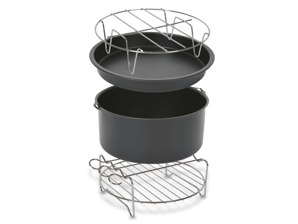 Tefal Easy Fry XXL XA113010, Tillbehörskit, Tefal, EY701D, EY8018, EY801D, Svart, Krom, Låda, 199 mm