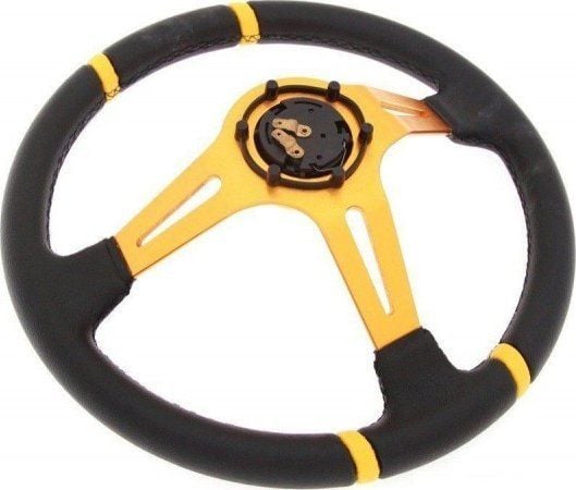 MTuning ratt Pro ratt 350 mm offset: 80 mm Svart skinn