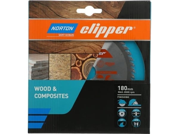 NORTON sirkelsagblad 180 mm x 30 mm x 48z tre og kompositter ATB (2,8 / 1,8)