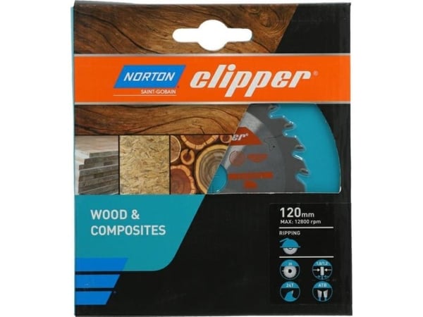 Norton Clipper NORTON SIRKULSAG 120 mm x 20 mm x 24z TRE OG KOMPOSITTER ATB (1,8 / 1,2)