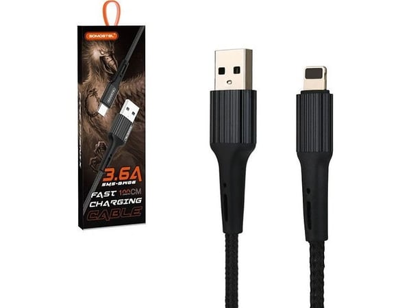 Somostel USB-A til Lightning-kabel 1 m Sort (SMS-BW06 USB–Lightning Sort)