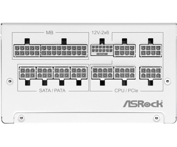 ASRock Steel Legend SL-1000GW - Strømforsyning (intern) - ATX12V 3.1/ EPS12V - 80 PLUS Gold - Cybenetics Platinum - AC 100-240 V - 1000 watt - hvit...