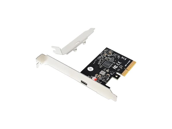 InLine 76660I, PCIe, USB typ-C, hankontakt, låg profil, PCIe 3.0, Taiwan
