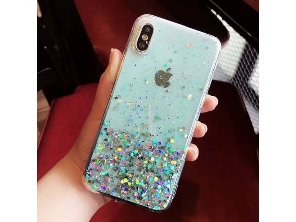 Wozinsky Star Glitter skinnende deksel til Xiaomi Redmi Note 9T 5G - grønn