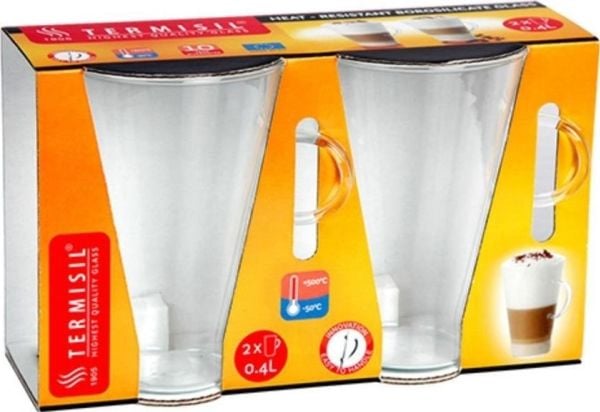 Termisil 2 kpl Termisil latte-lasit 400 ml:n setti
