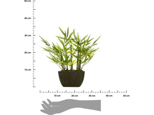 Atmosphera kunstig bambus i vase, høyde 35 cm