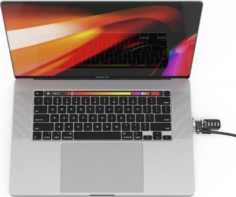 Compulocks Ledge Lock Adapter for MacBook Pro 16" (2019) with Combination Cable Lock - Sikkerhetssporlåsadapter - sølv - med kombinasjonskabellås -...