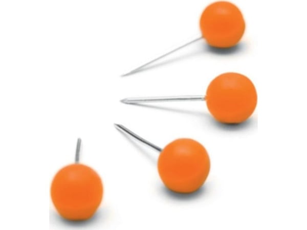 Nobo-ilmoitustaulun tapit, oranssit - 100 kpl.