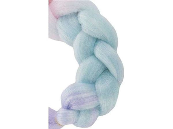 Iso Trade syntetiske flettehår Ombre rosa/sort/blå W10341