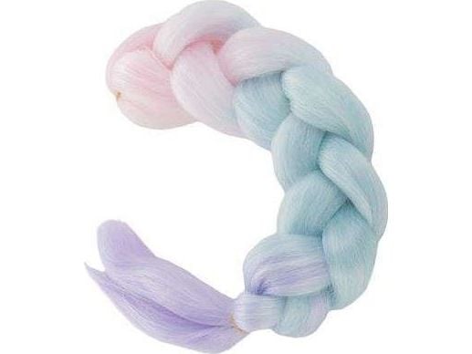 Iso Trade syntetiske flettehår Ombre rosa/sort/blå W10341