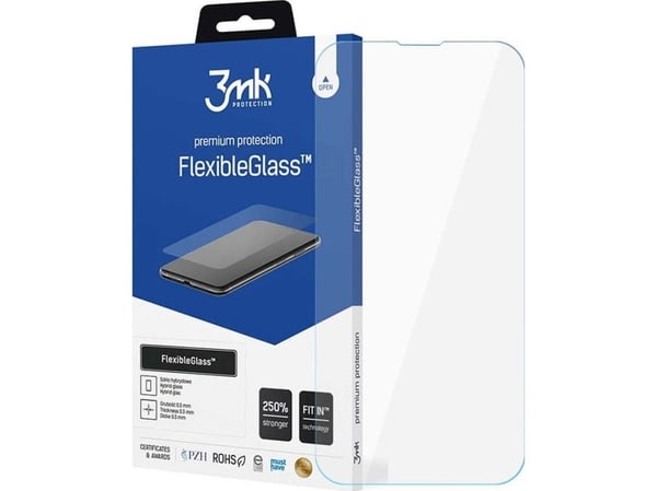 Herdet glass iPhone 13 Pro hybrid flexi 7H fra 3mk FlexibleGlass-serien