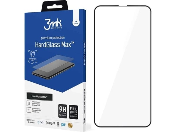 3MK herdet glass for skjerm 3mk HardGlass Max fingeravtrykk iPhone 13 Black