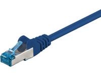 MicroConnect - Nettverkskabel - RJ-45 (hann) til RJ-45 (hann) - 1.5 m - SFTP - CAT 6a - med støvel, halogenfri, uten hindringer - blå