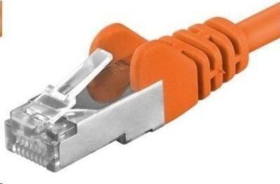 PremiumCord patchkabel CAT6a S-FTP, RJ45–RJ45, AWG 26/7 0,25 m, oransje