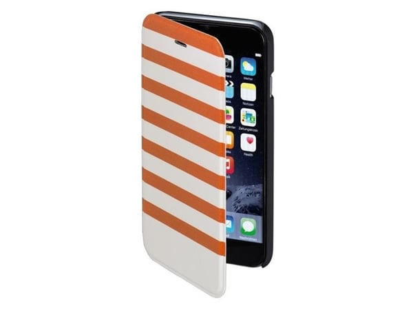 Hama Stripes, Folio, Apple, iPhone 6/6s, 11,9 cm (4.7"), Oransje, Hvit