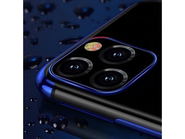 Genomskinligt färg-skal gel TPU elektropläterad ram till Xiaomi Mi 11 - blå