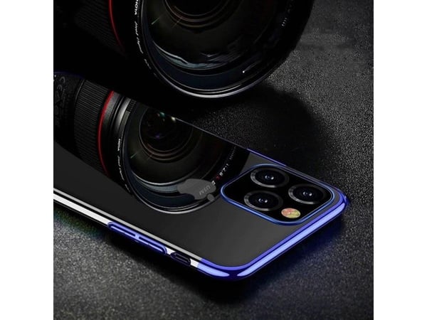 Genomskinligt färg-skal gel TPU elektropläterad ram till Xiaomi Mi 11 - blå