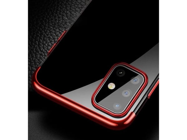 Hurtel Clear Color tapauksessa geelikotelo metallinen kehys Samsung Galaxy A72 4G sininen