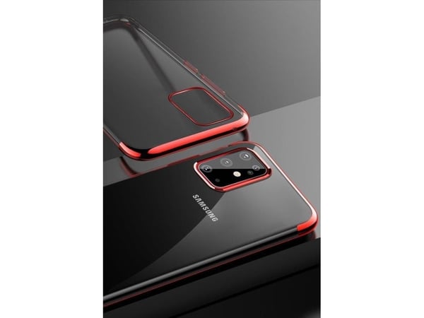 Hurtel Clear Color tapauksessa geelikotelo metallinen kehys Samsung Galaxy A72 4G sininen