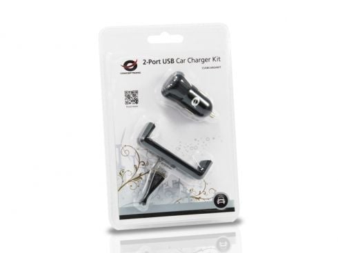 Conceptronic - Bilstrømadapter - 2 A - 2 utgangskontakter (USB)