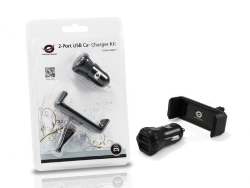 Conceptronic - Bilstrømadapter - 2 A - 2 utgangskontakter (USB)