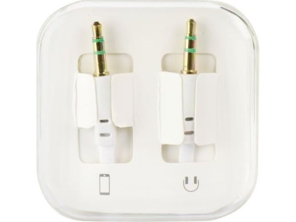 Cable Partner Tele.com Jack 3.5mm - Jack 3.5mm 1m valkoinen