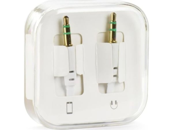 Cable Partner Tele.com Jack 3.5mm - Jack 3.5mm 1m valkoinen