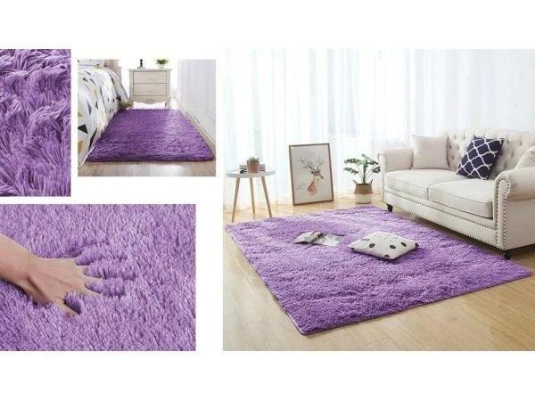 Strado Rug Shaggy Strado 160x220 PurpleFlower (Lys lilla)