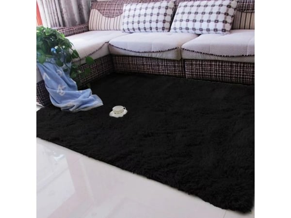Strado shaggy teppe 60x90 svart (svart)