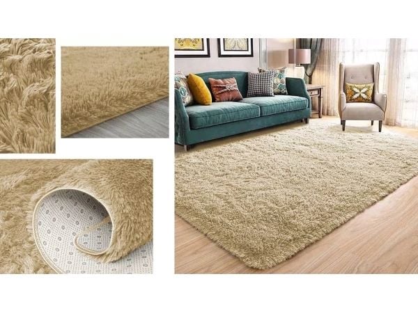 Strado shaggy teppe 60x90 CappuccinoCamel (lys brun)